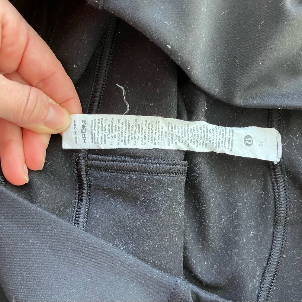 Lululemon Black Fleece Cold Weather Outdoor High-Rise Running Tight Leggings 10 - Picture 10 of 15